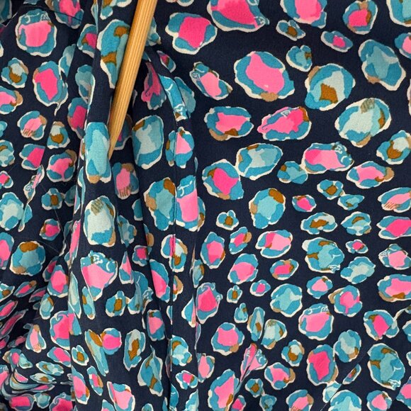 Lilly Pulitzer Beyonca Smocked Babydoll Dress Size M Seabreeze Blue Low Tide - Picture 12 of 12